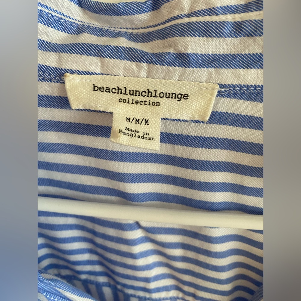 beachlunchlounge Blue and White Striped Blouse - Picture 7 of 8
